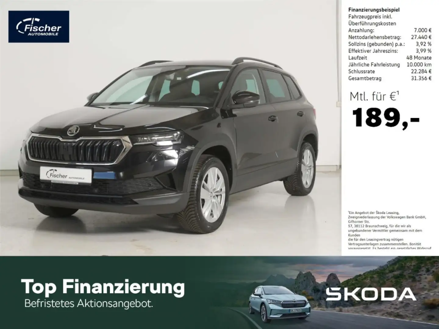 Skoda Karoq 2.0 TDI Selection DSG AHK/Matrix/NAV/RFK Schwarz - 1