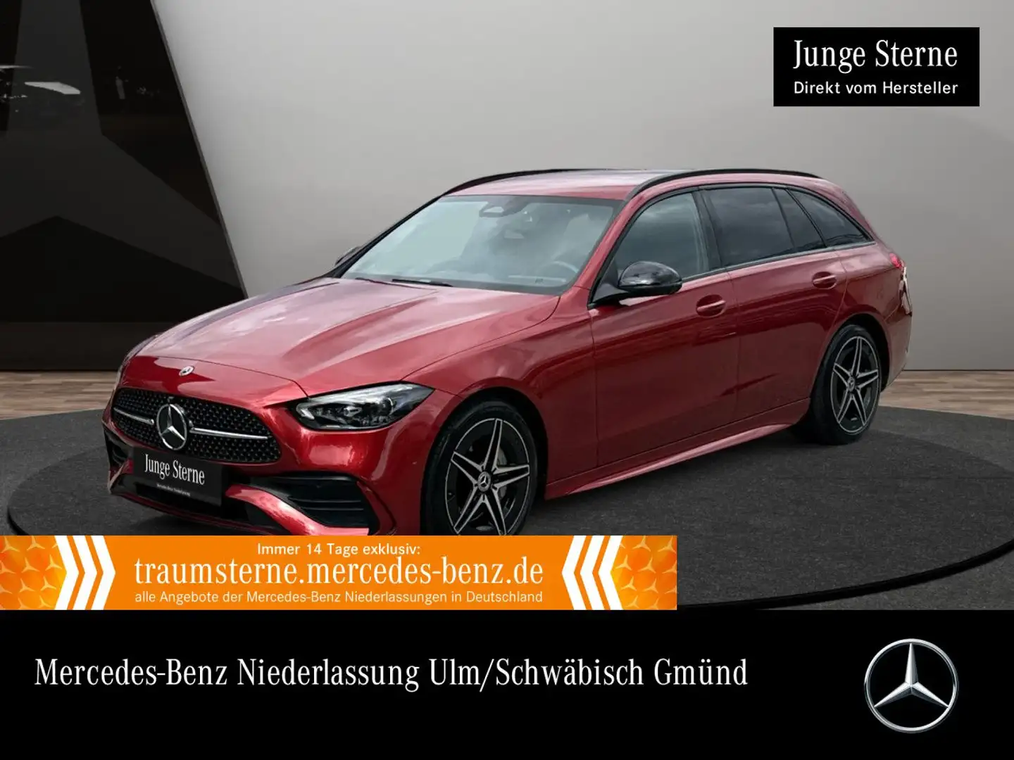 Mercedes-Benz C 300 d T AMG+NIGHT+360+AHK+STHZG+TOTW+KEYLESS+9G Roşu - 1