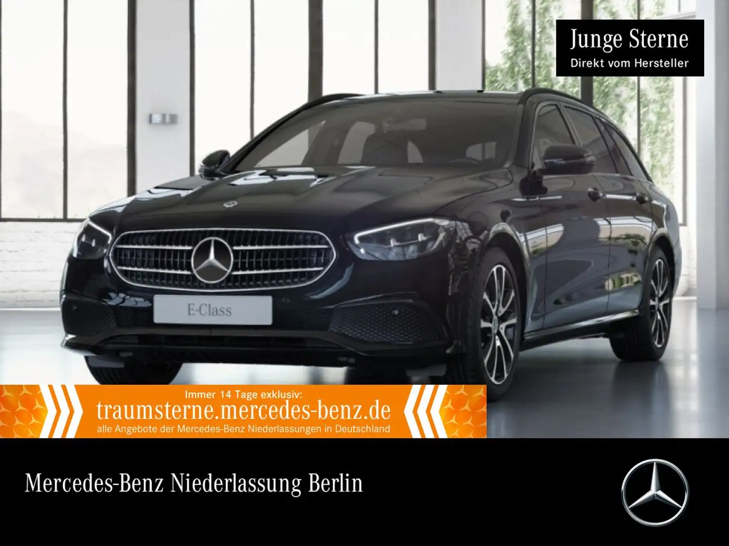 Mercedes-Benz E 200 T AVANTG+NIGHT+AHK+LED+KAMERA+TOTW+9G Schwarz - 1
