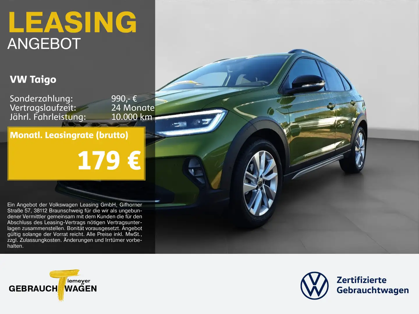 Volkswagen Taigo 1.0 TSI DSG MOVE IQ.LIGHT beats KAMERA L17 Grün - 1