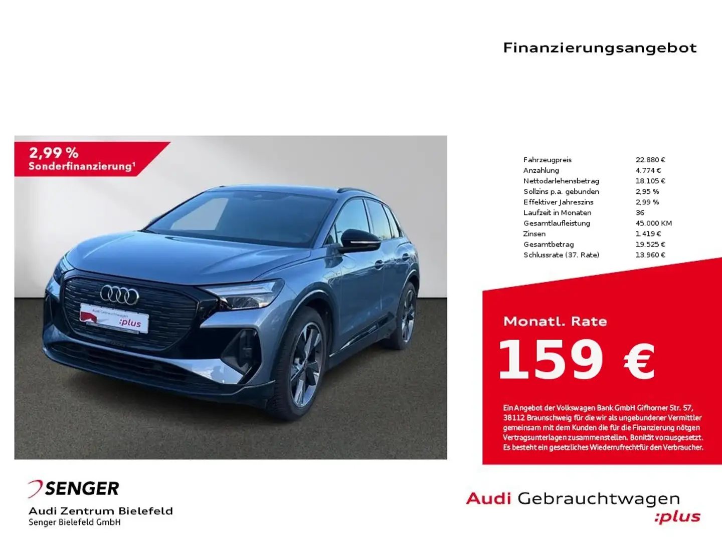 Audi Q4 e-tron MMI LED S line Komfort-Paket Optik-P. Bleu - 1