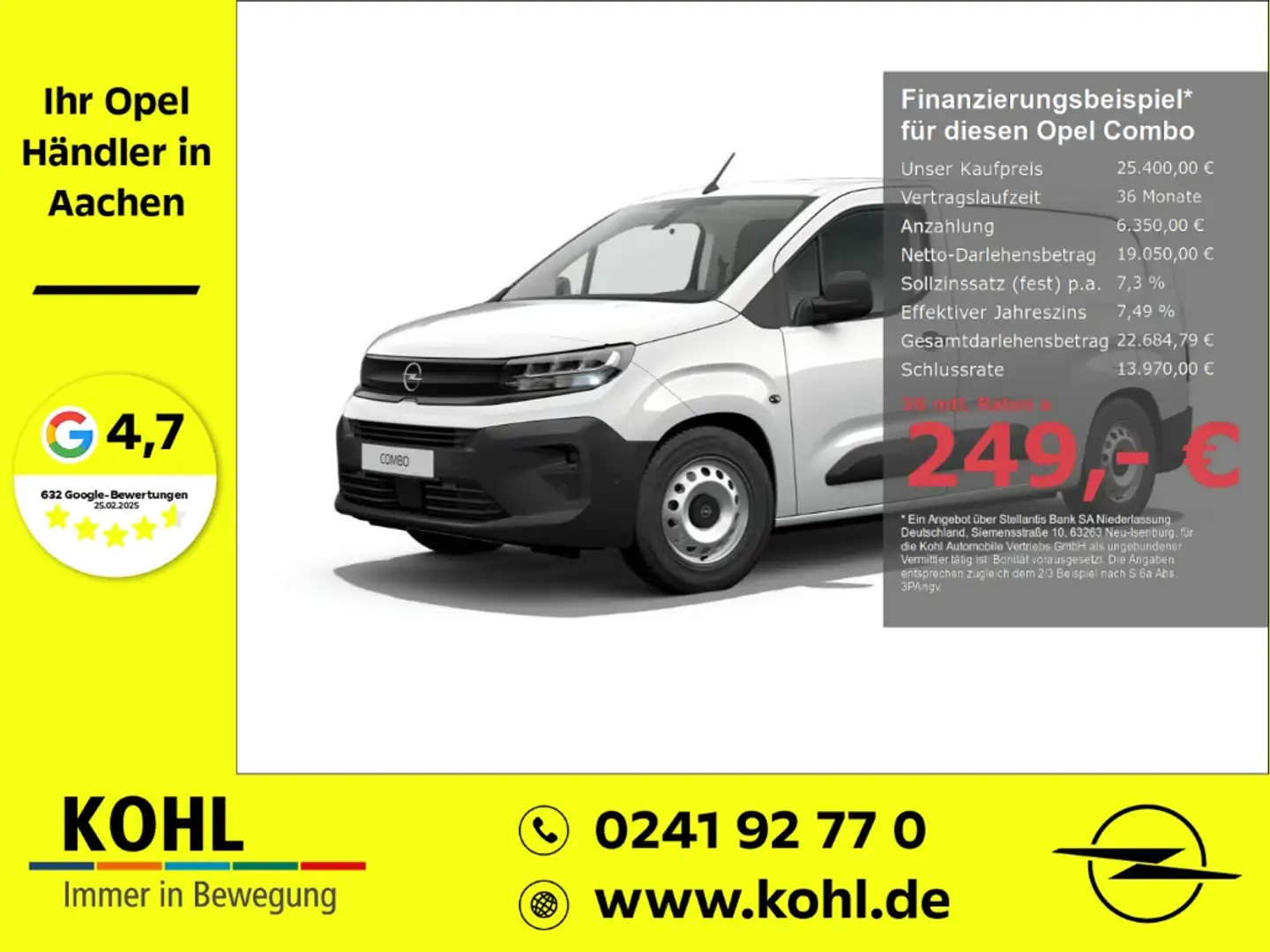 Opel Combo E Cargo Edition XL 1.5D AT8 erhöhte Nutzl. Navi LE Beyaz - 1