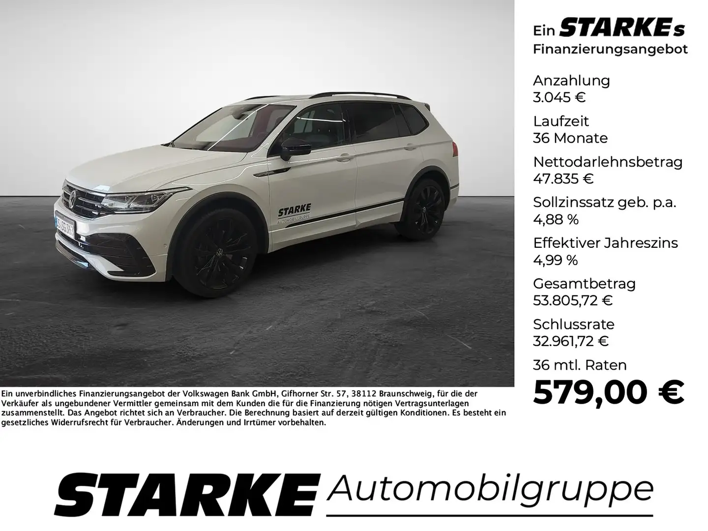 Volkswagen Tiguan Allspace 2.0 TDI 4Motion DSG R-Line Weiß - 1