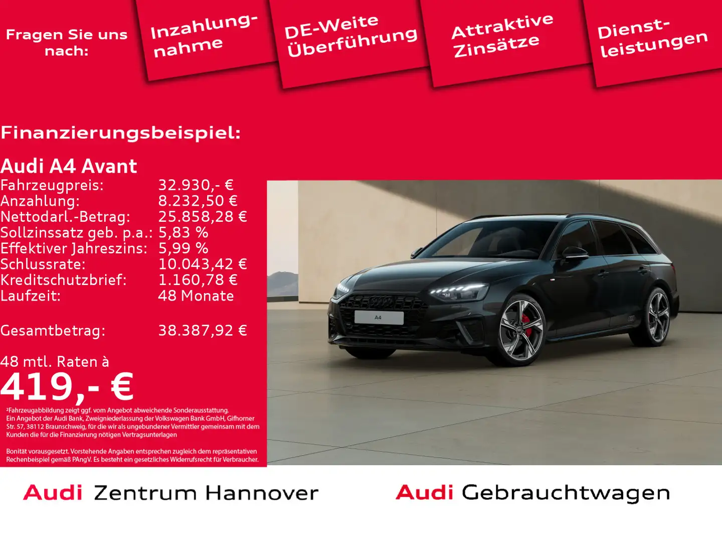 Audi A4 40 TFSI S line competition edition plus Noir - 1