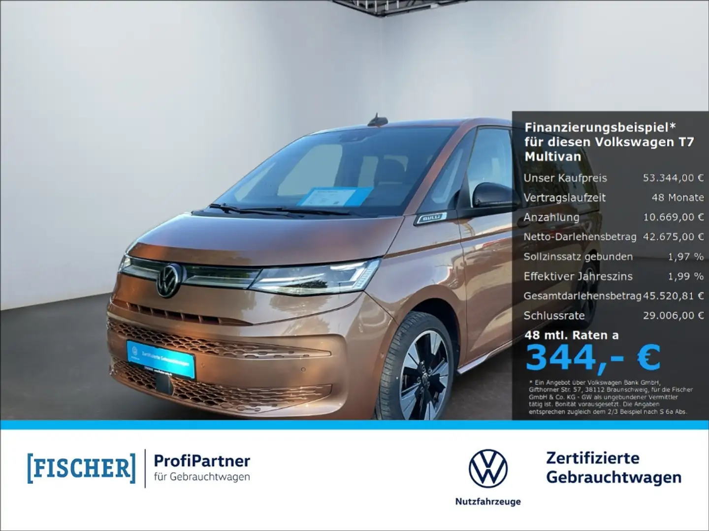 Volkswagen T7 Multivan 2.0TSI DSG Life Matrix STHZ Navi HUD ACC 7-Sitzer Gold - 1