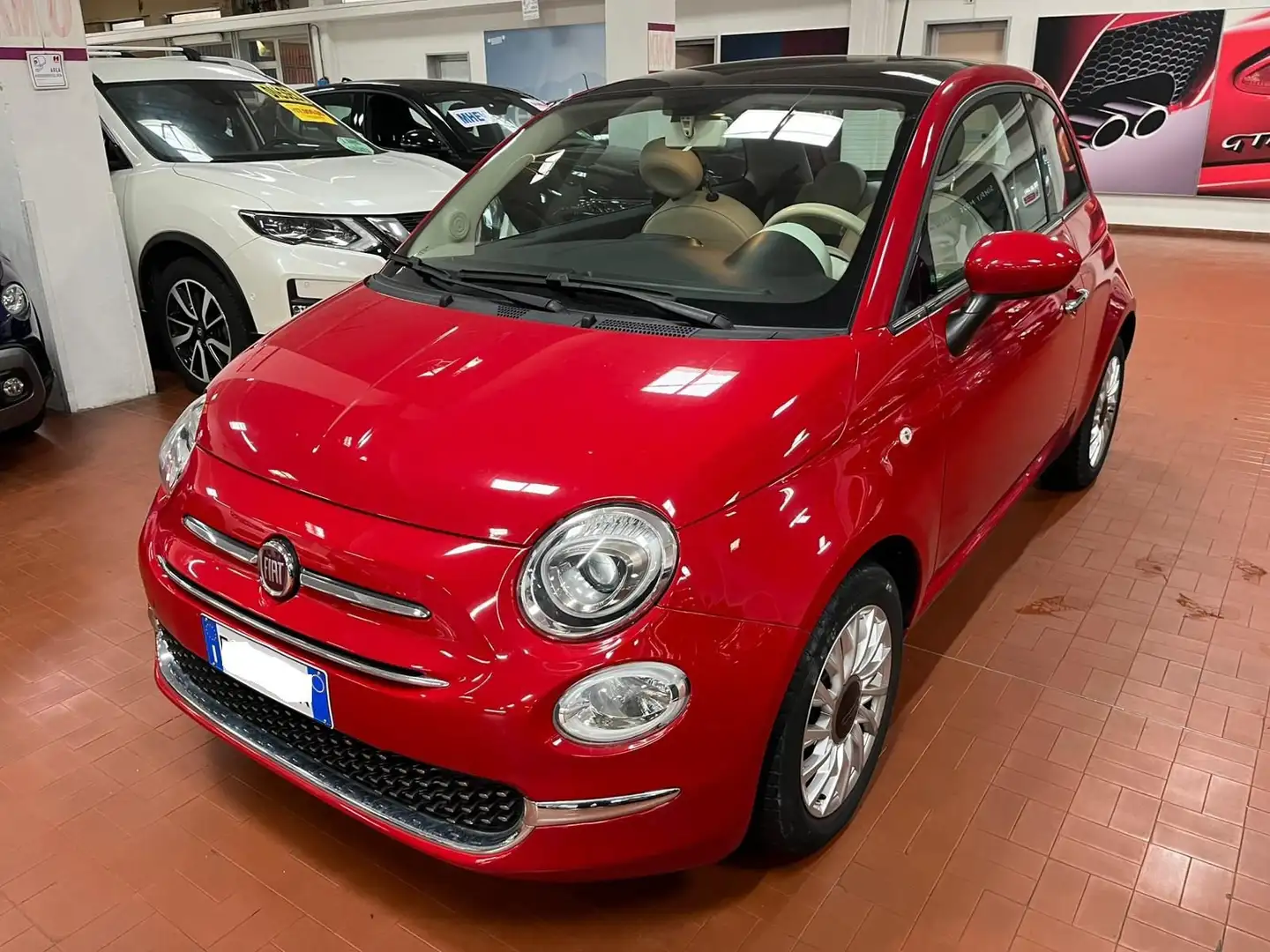 Fiat 500 500 1.2 Lounge Rouge - 1