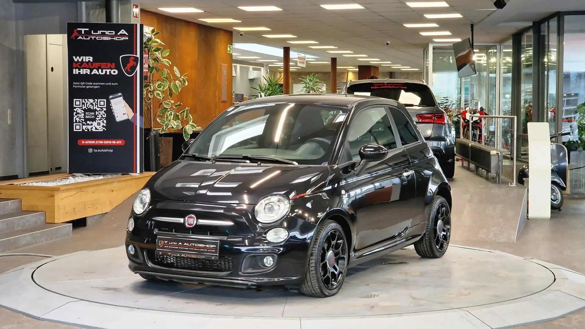 Fiat 500 Sport *Leder*PDC*16Zoll*Heckspoiler* Schwarz - 1