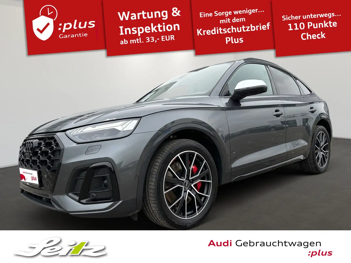 Audi SQ5 Sportback 3.0 TDI quattro *HEAD-UP*B&O*MATRIX*KAME Серый - 1