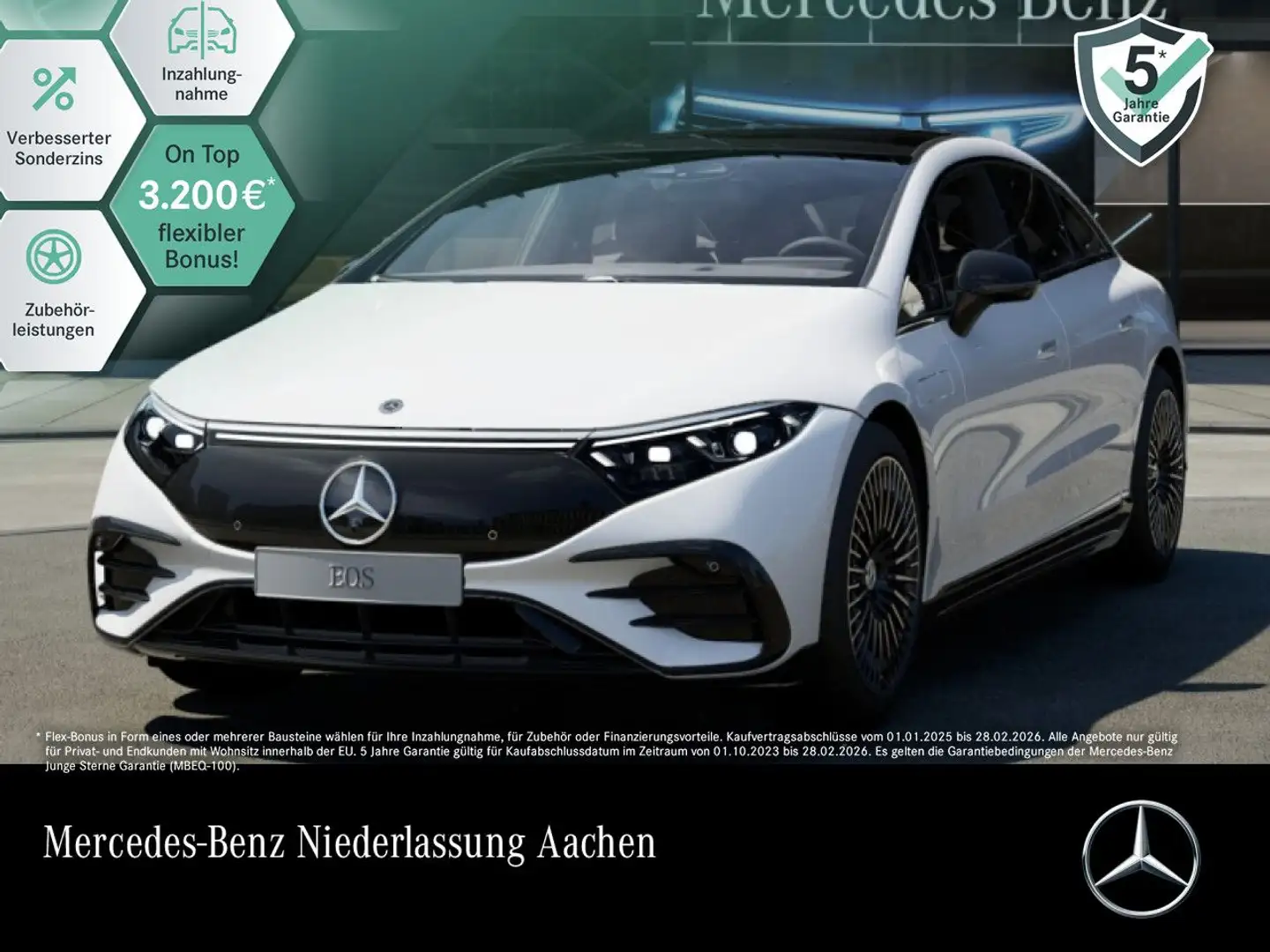 Mercedes-Benz EQS 450 4MATIC AMG Fahrass WideScreen Pano Distr. Blanc - 1