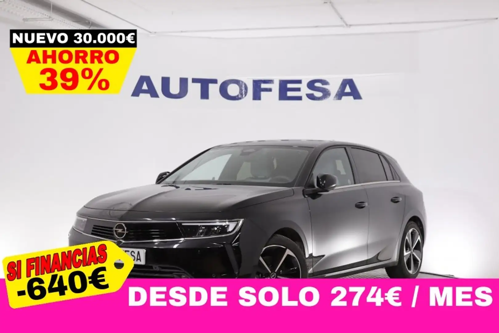 Opel Astra 1.2T ELEGANCE 130cv 5P # IVA DEDUCIBLE Negro - 1