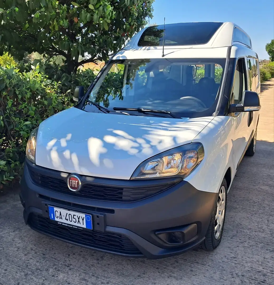Fiat Doblo Doblò MAXI Euro 6 TRASPORTO DISABILI TETTO ALTO Blanc - 2