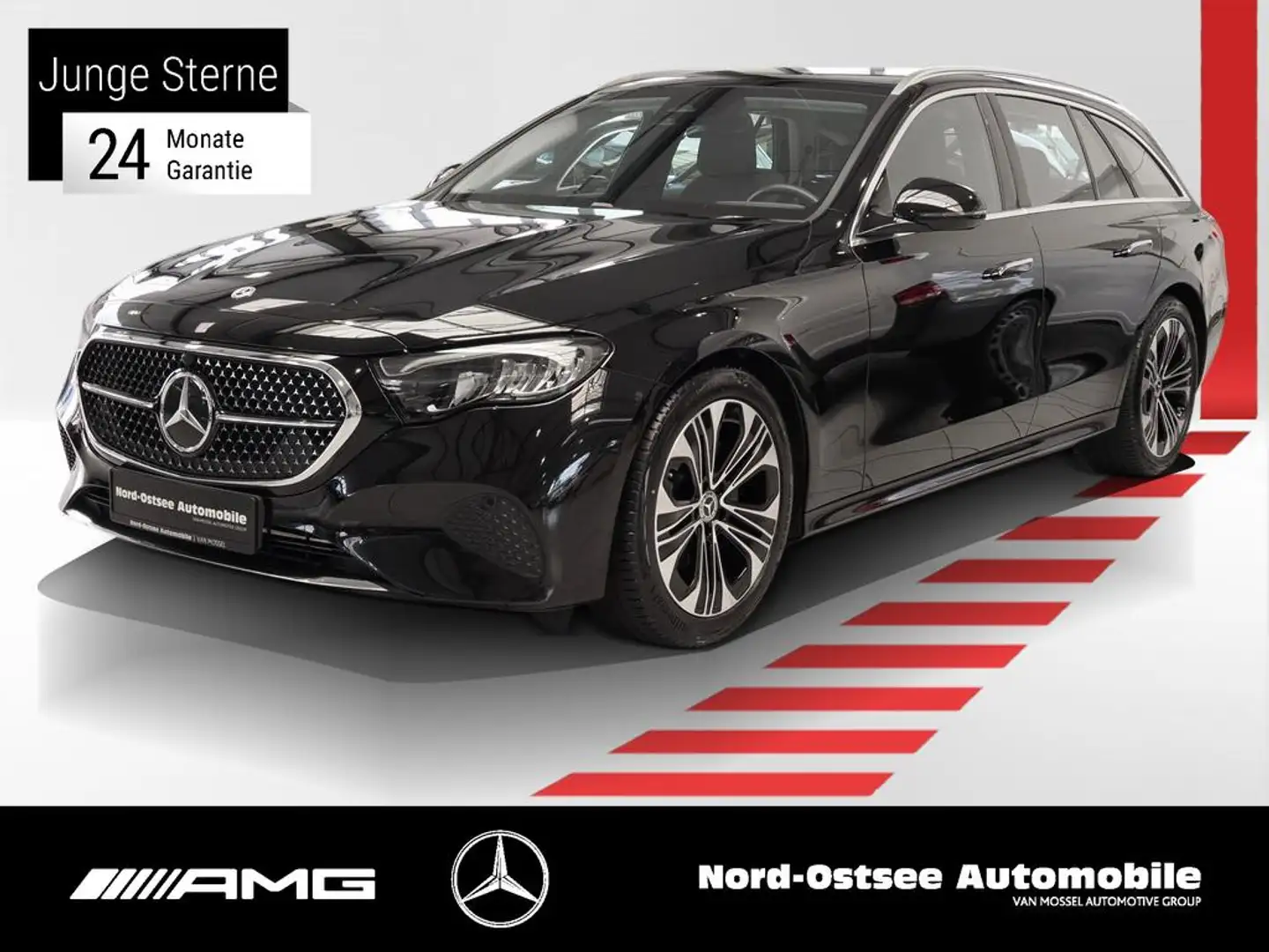 Mercedes-Benz E 220 d T AVANTGARDE ADV PANO 19" KEYLESS DISTRO Schwarz - 1