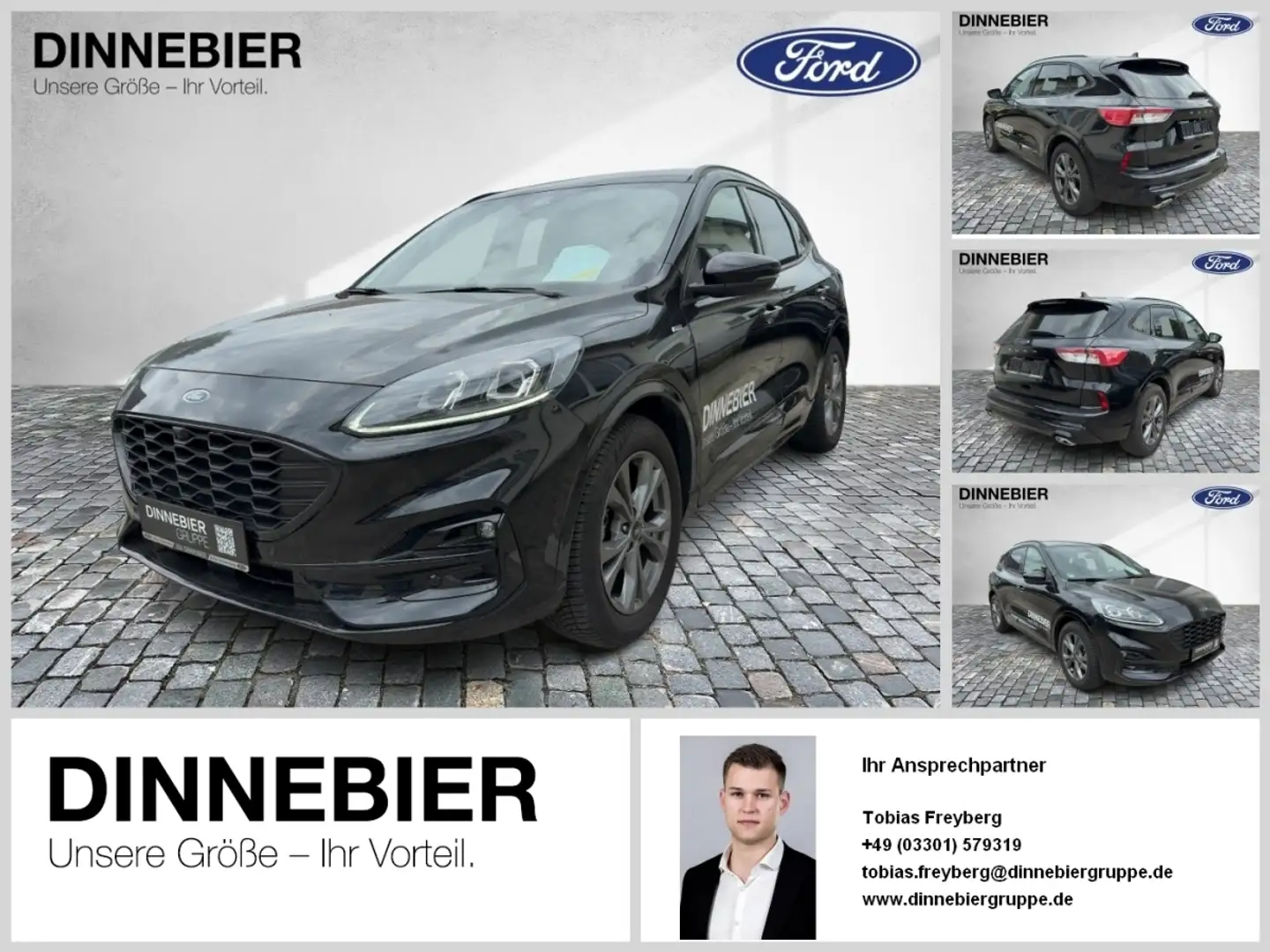 Ford Kuga ST-Line LED+AHK+Navi+Kamera+Winterpaket Zwart - 1