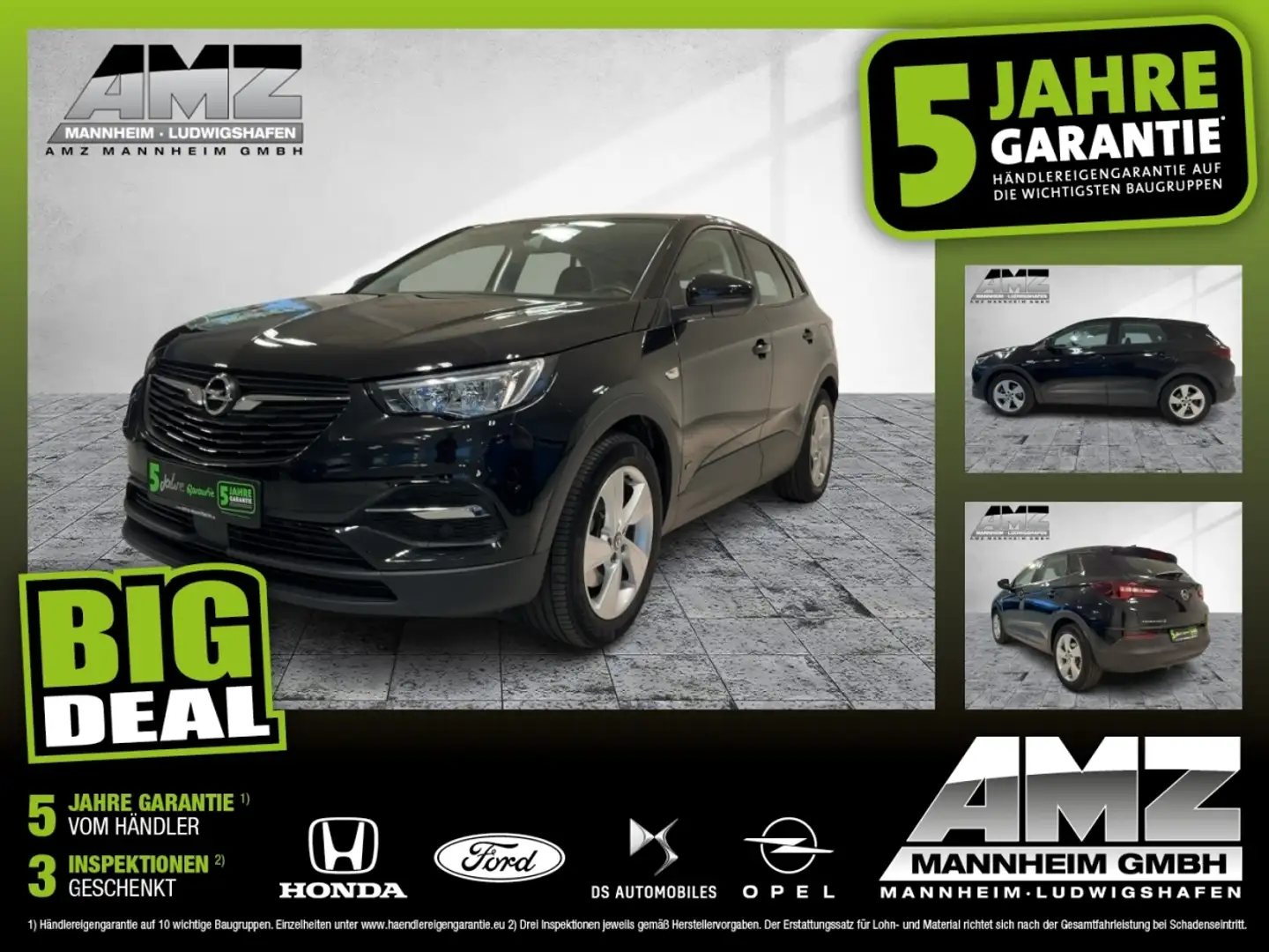 Opel Grandland 1.6 Turbo Edition FLA SpurW LM LED Nero - 1