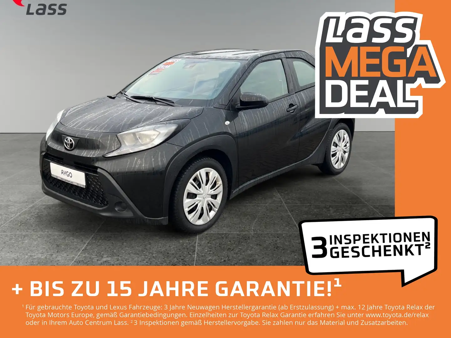 Toyota Aygo 1.0 Play 2xKlima ACC Fernlichtass. Kam. PDC Schwarz - 1