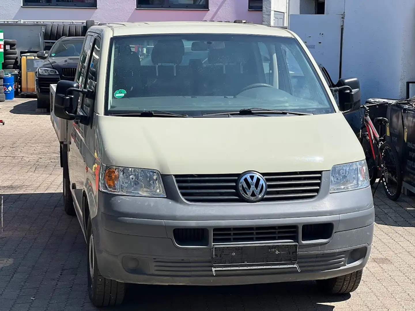 Volkswagen T5 Transporter Pritsche Doppelkabine TÜV NEU 160.000KM Beige - 2