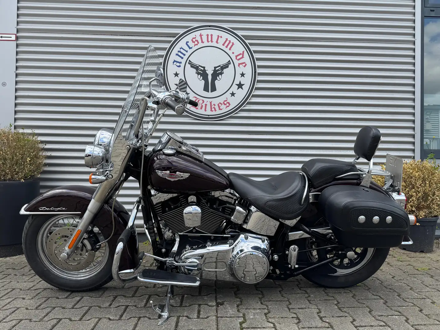 Harley-Davidson Deluxe FLSTNI Softail DeLuxe Vollausstattung Ape Rot - 2