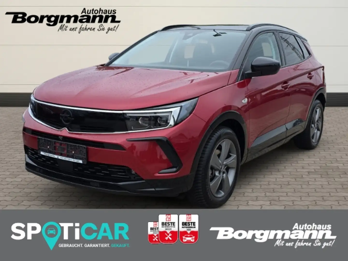 Opel Grandland GS Line 1.2 Turbo LED - Apple CarPlay - Keyless Go Rot - 1