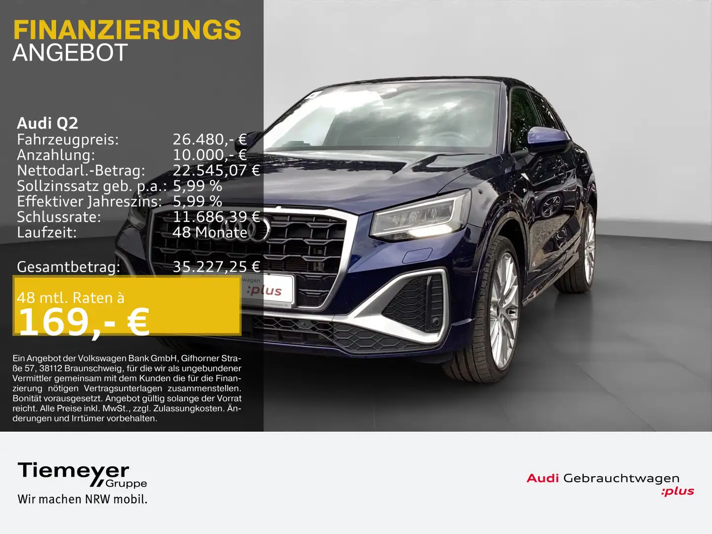 Audi Q2 40 TFSI Q 2x S LINE LED LM19 PRIVACY Azul - 1