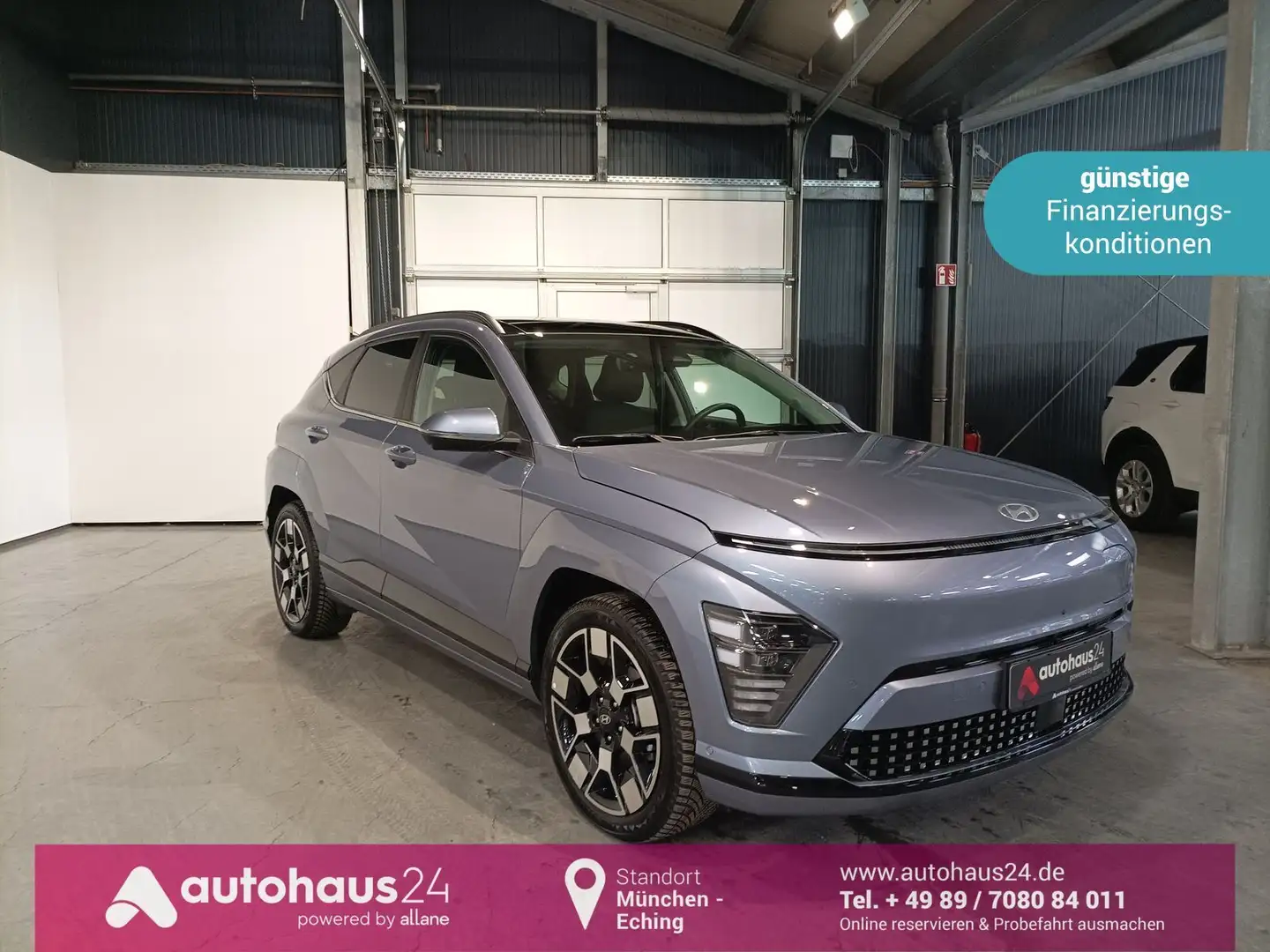 Hyundai Kona Prime Elektro LED|Navi|PDC|HUD|ACC Modrá - 1