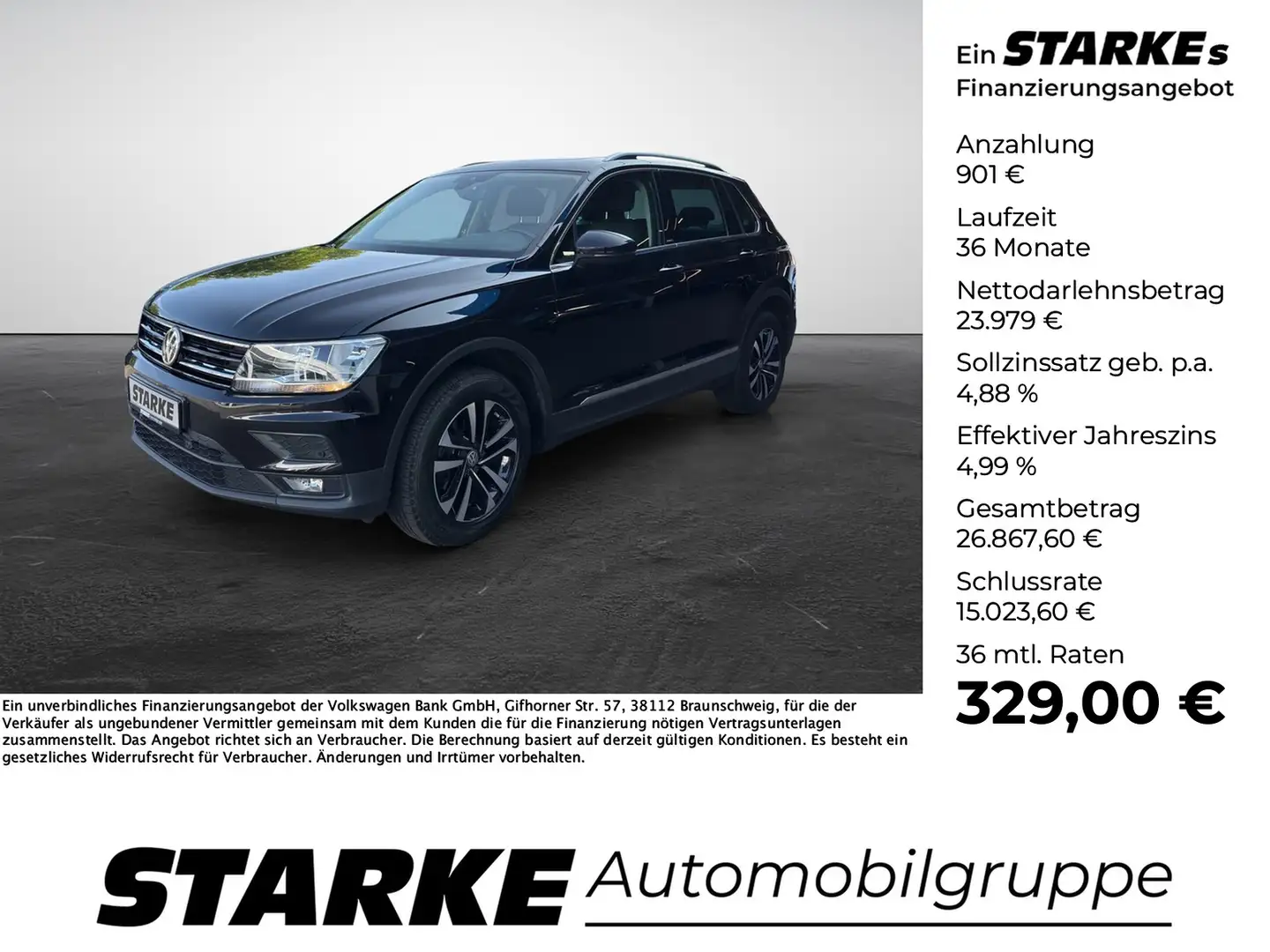 Volkswagen Tiguan 2.0 TDI DSG 4MOTION UNITED Schwarz - 1