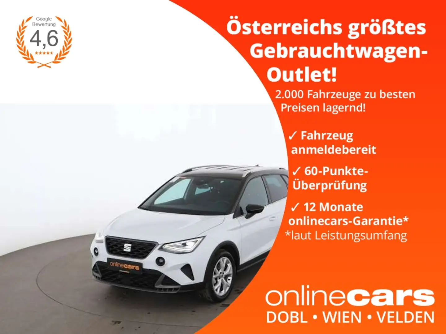 SEAT Arona 1.0 TSI FR LED DIGI-TACHO TEMPOMAT PDC Белый - 1