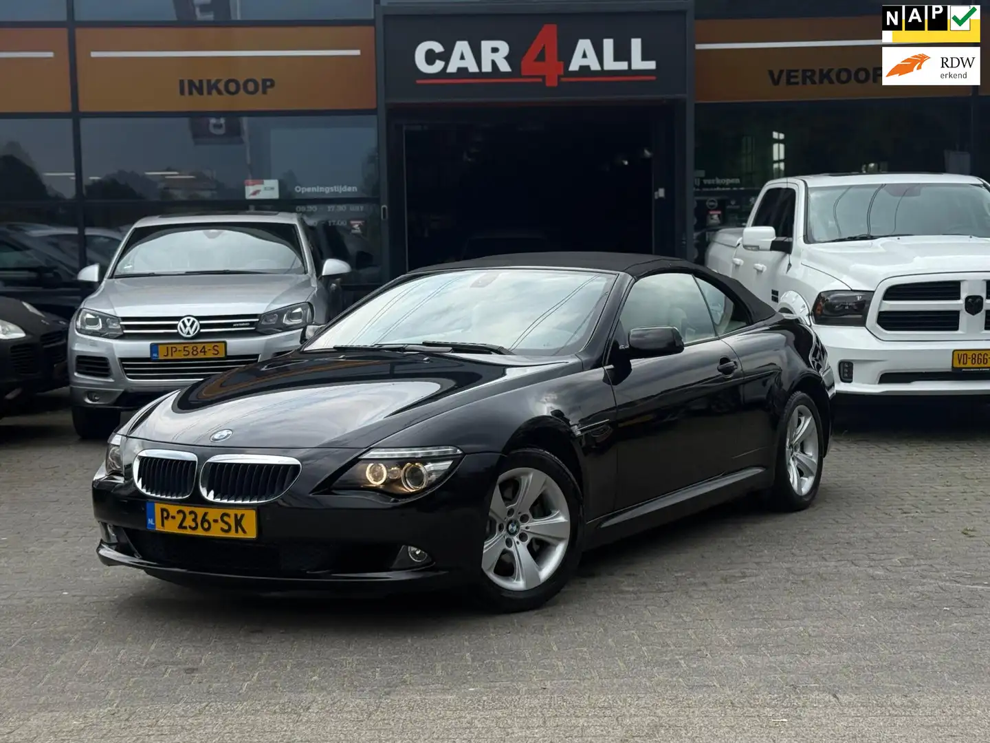 BMW 630 6-serie Cabrio 630i LEDER/ORIGINEE/XENON/FACELIFTY Zwart - 1
