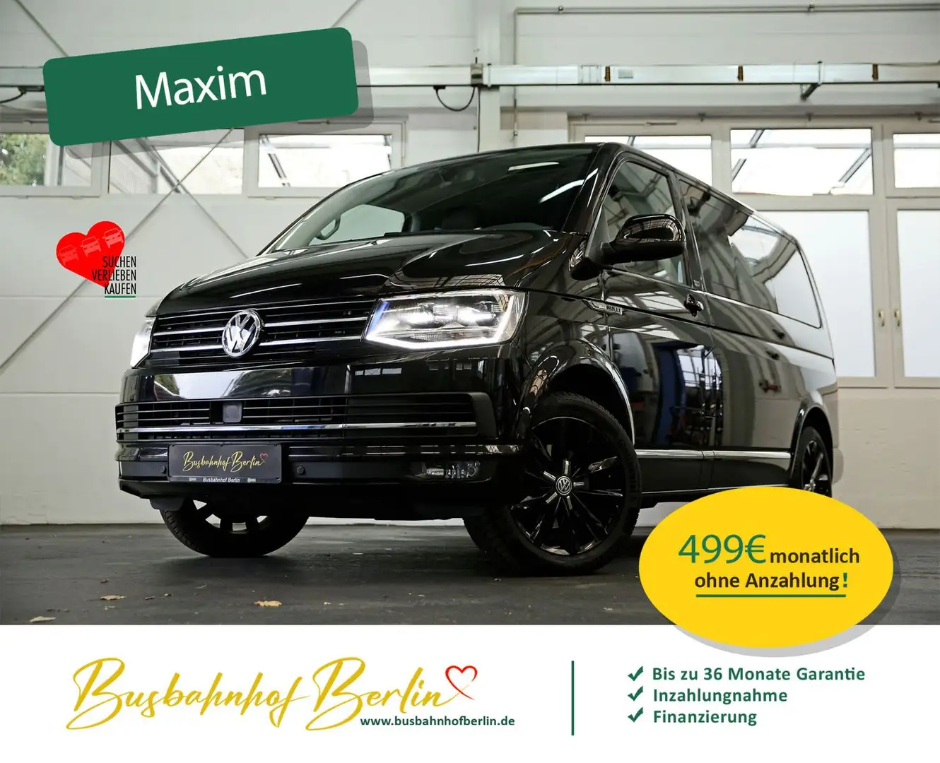Volkswagen T6 Multivan Gen.Six DSG LED 7Sitze AHK SD 1.Hand Noir - 1
