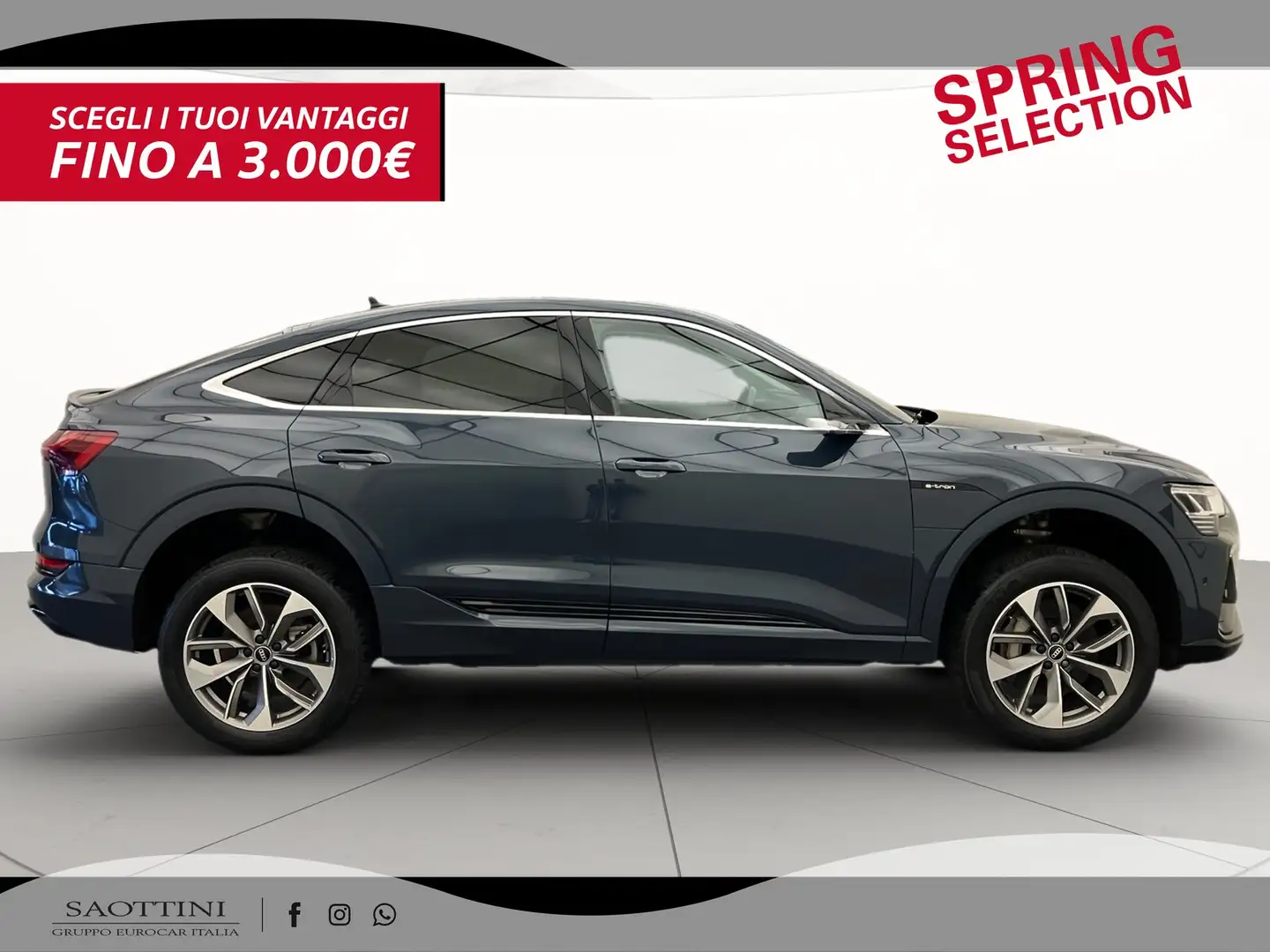 Audi e-tron Sportback 55 S line fast edition quattro - SOSP - Bleu - 2