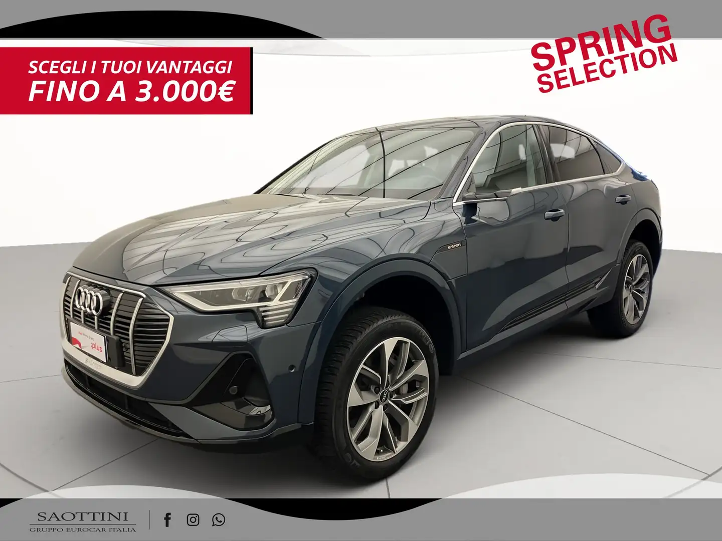Audi e-tron Sportback 55 S line fast edition quattro - SOSP - Bleu - 1