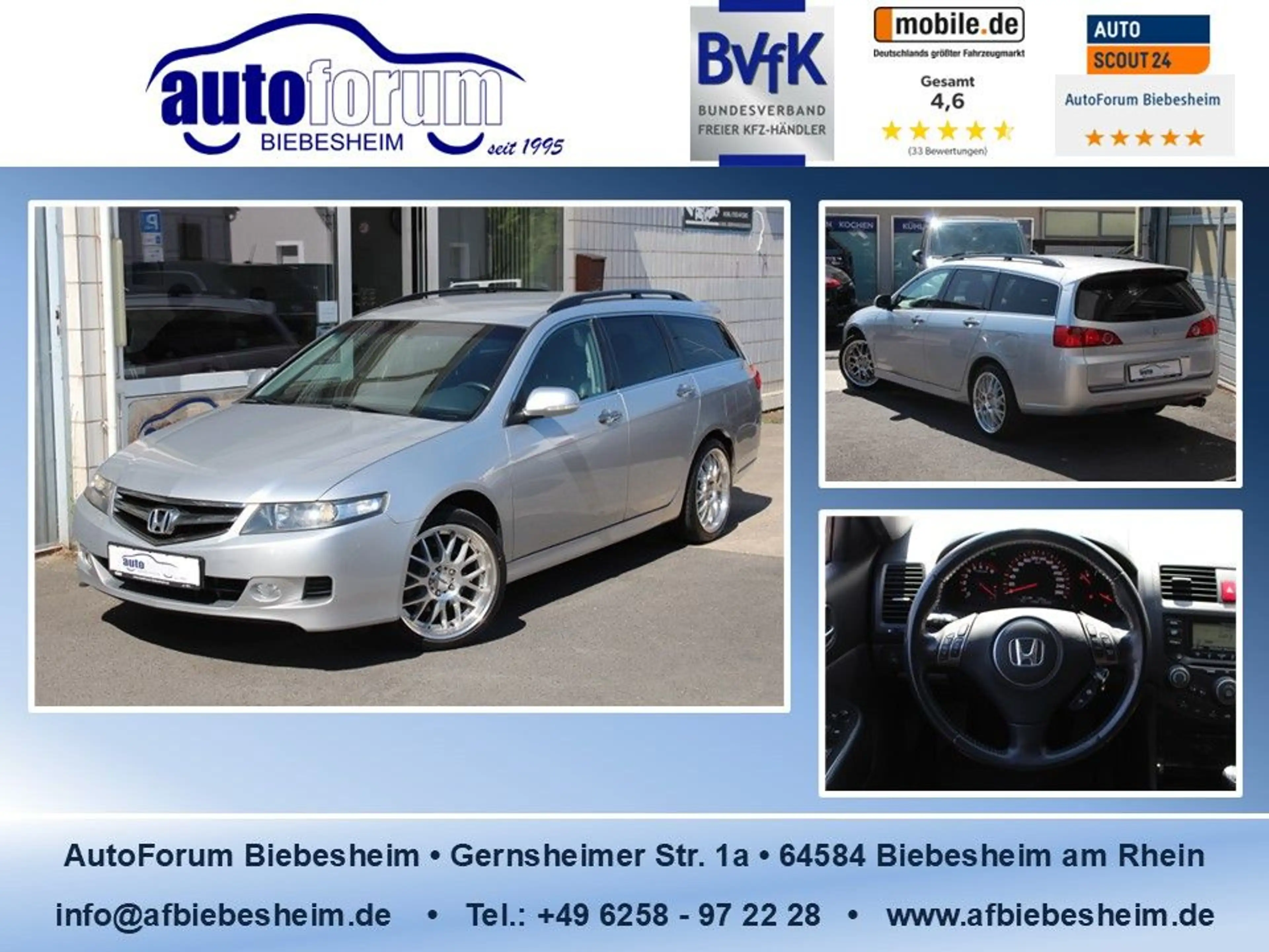Honda Accord Tourer 2.0 VTEC Sport *TÜV neu*Leder