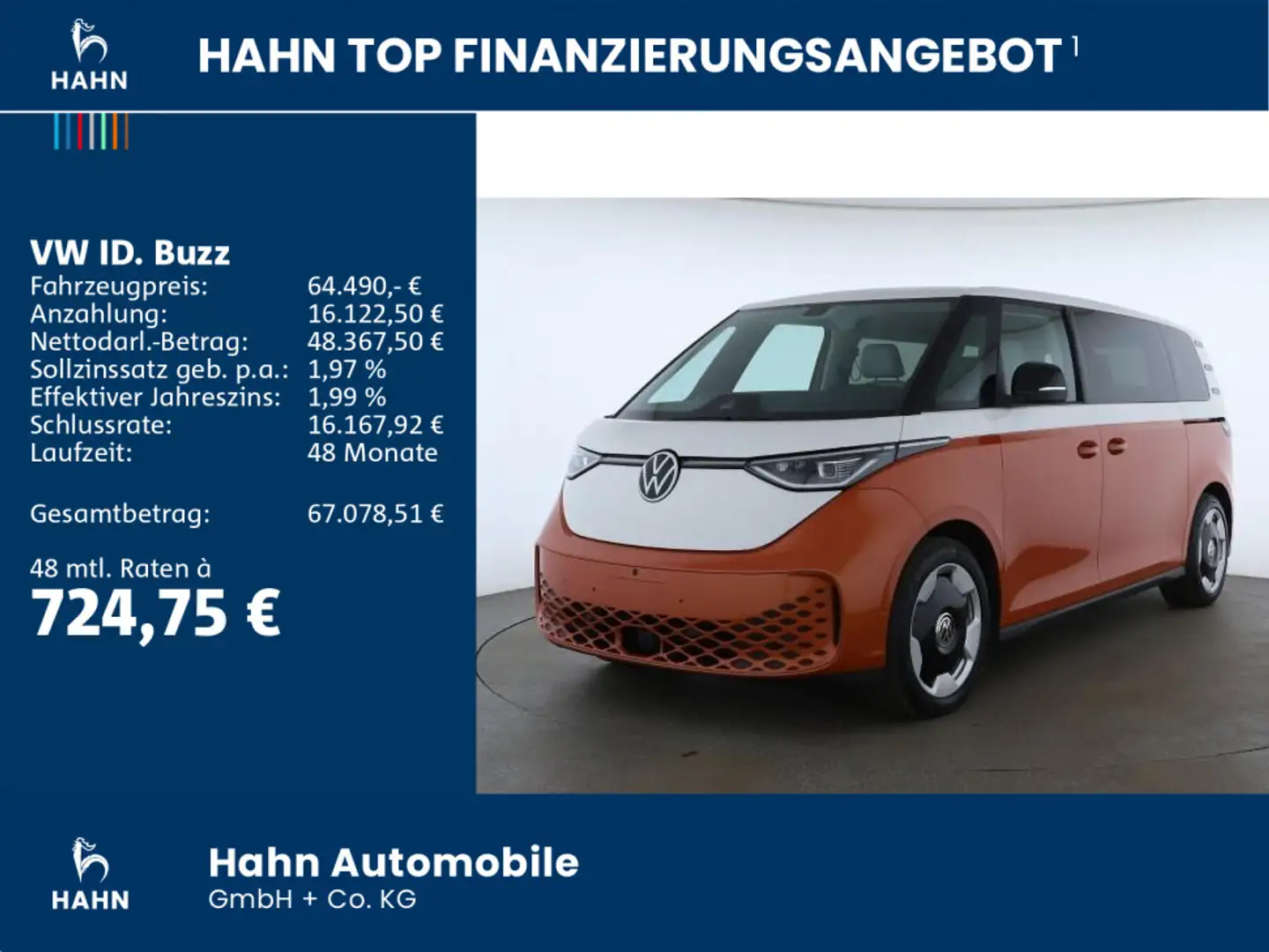 Volkswagen ID. Buzz Pro LWB 210kW PANO AHK TRAVEL HUD 360° Orange - 2