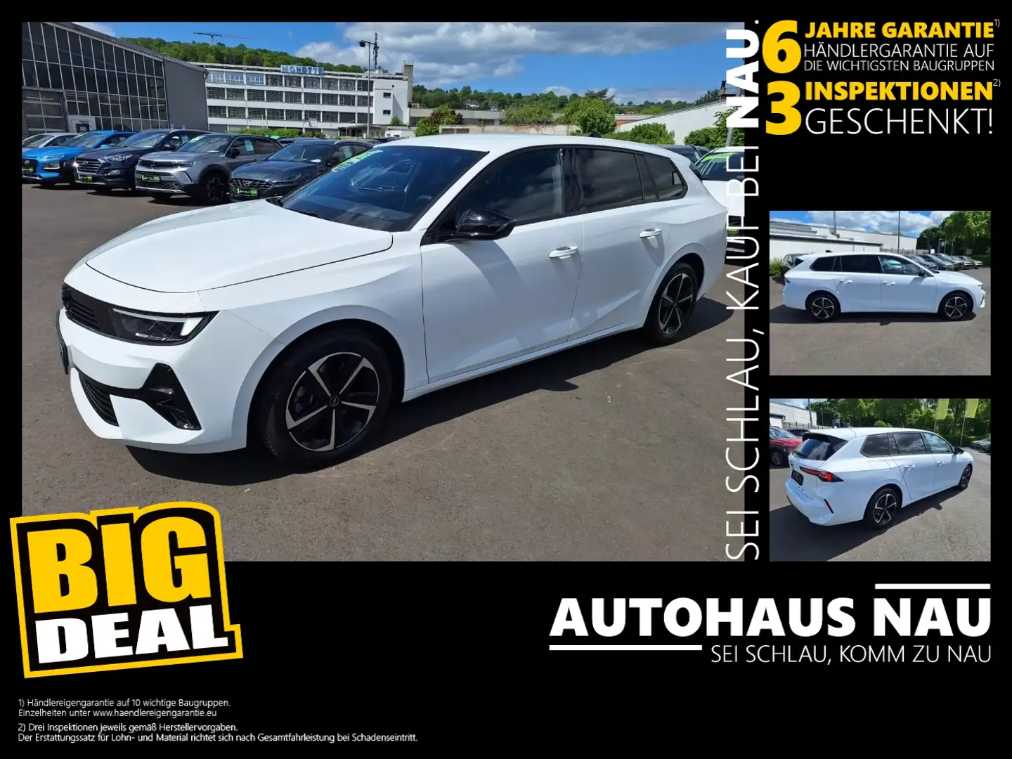 Opel Astra ST GS 1.2 inkl. Inspektionspaket BigDeal Weiß - 1