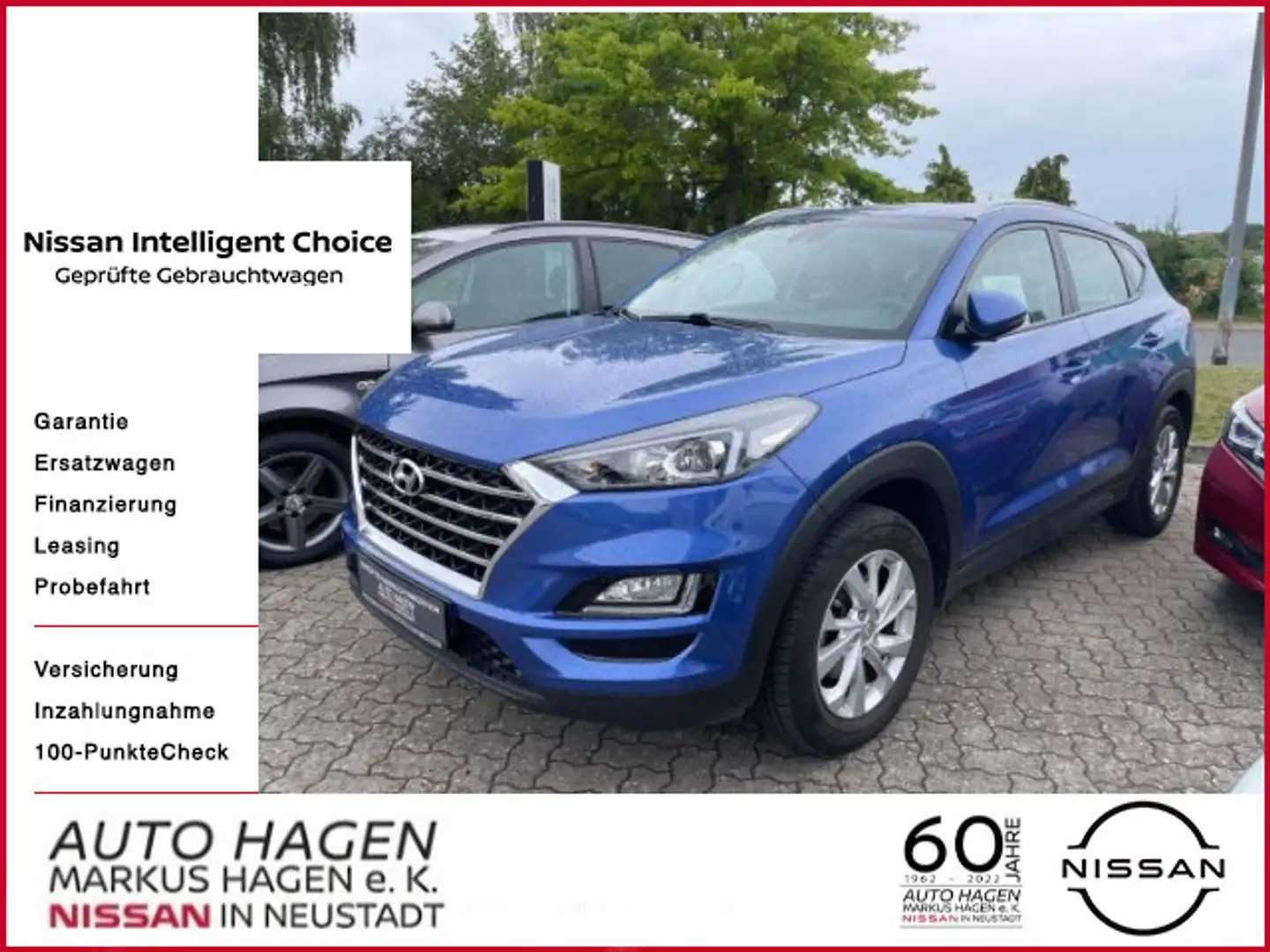 Hyundai TUCSON 1.6 Trend 2WD 8- fach bereift Navigation Blau - 1