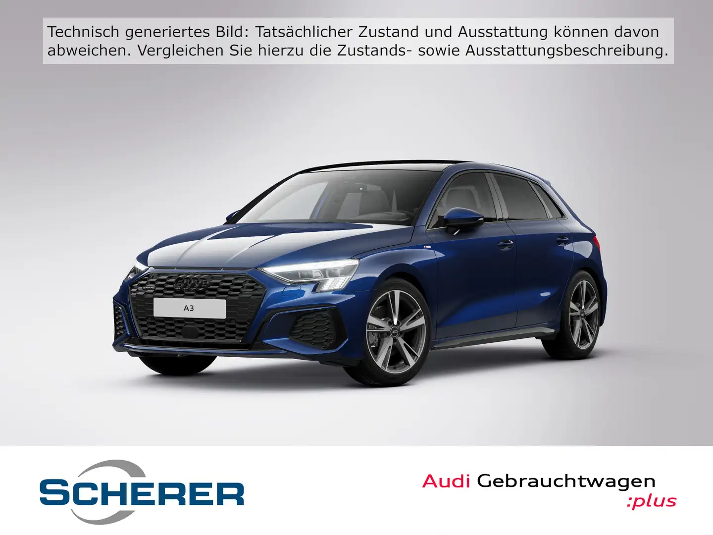 Audi A3 Sportback 40 TDI 2xS line MATRIX OPTIK SCHWAR Blau - 1