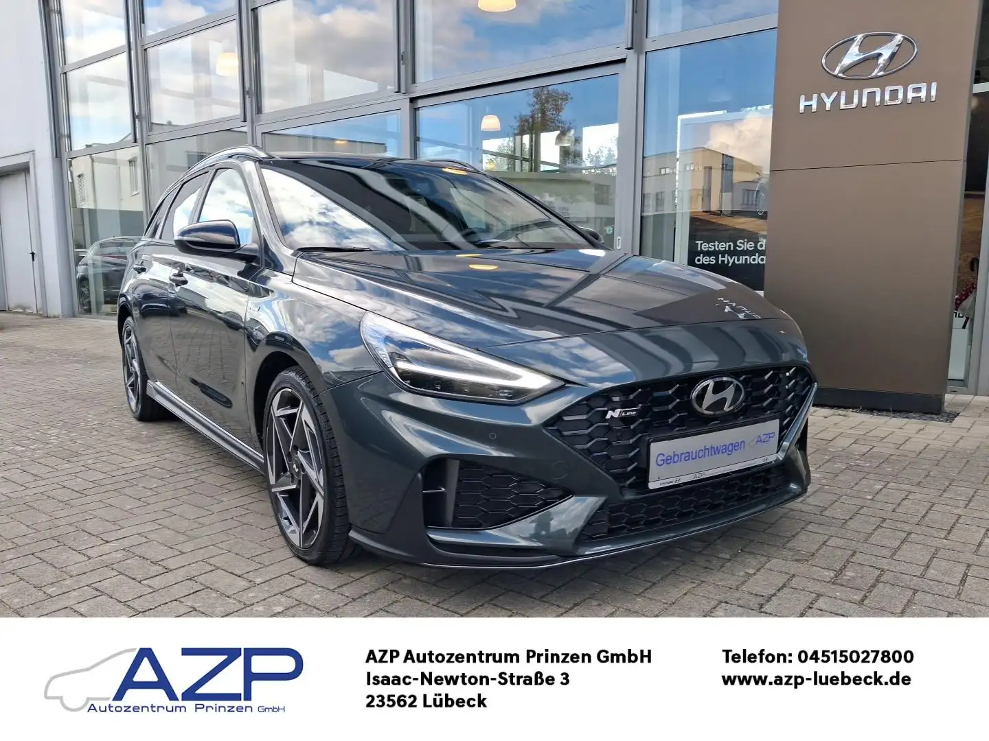 Hyundai i30 FL Kombi 1.5 48V 7-DCT N-LINE.Pano.Navi.LED.18"LM Grün - 1