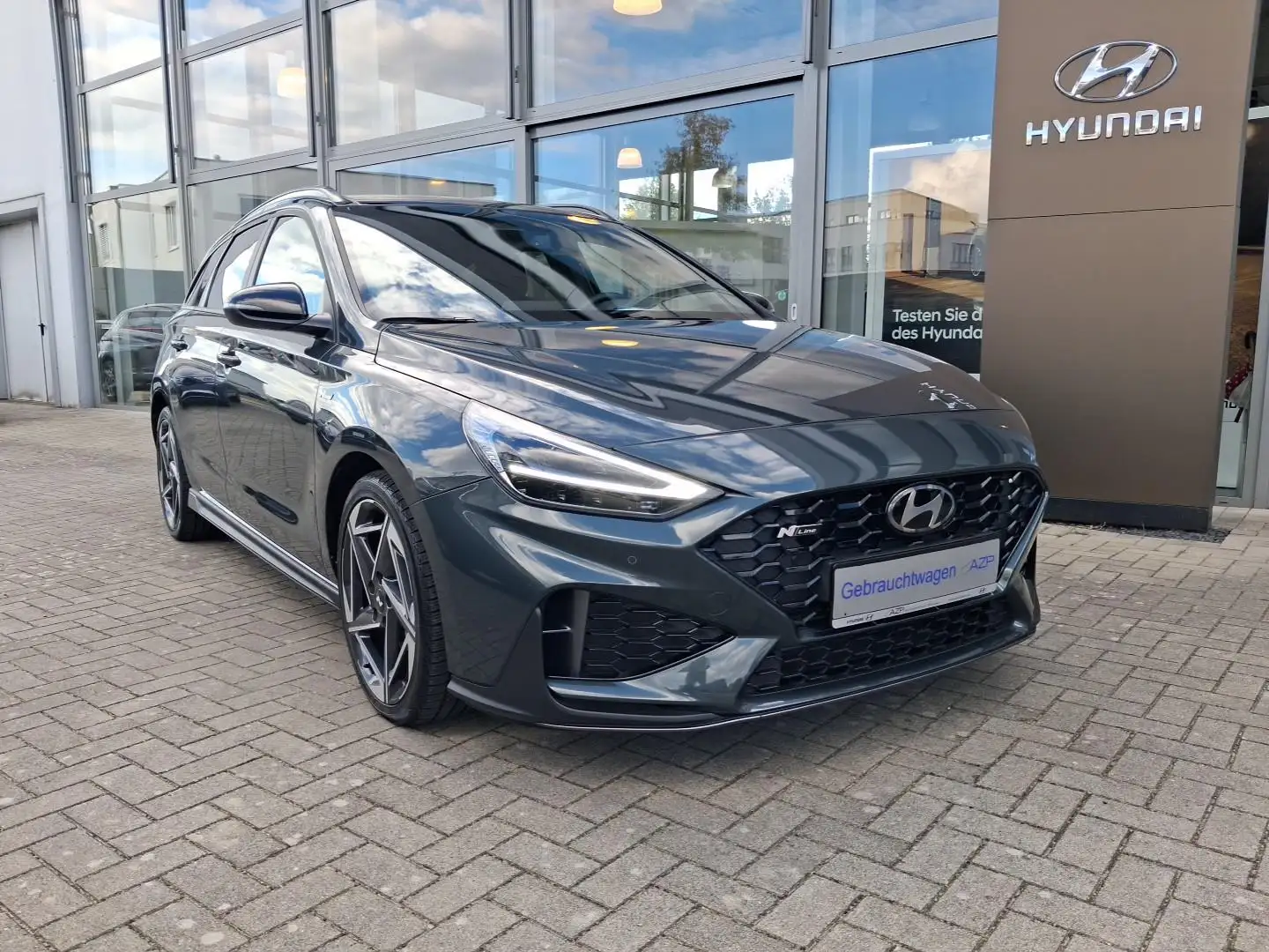 Hyundai i30 FL Kombi 1.5 48V 7-DCT N-LINE.Pano.Navi.LED.18"LM Grün - 2