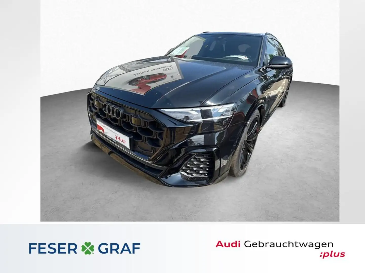 Audi Q8 SUV 50 TDI qu 3x S line-AHK-HuD-Stdhzg-ACC Zwart - 1