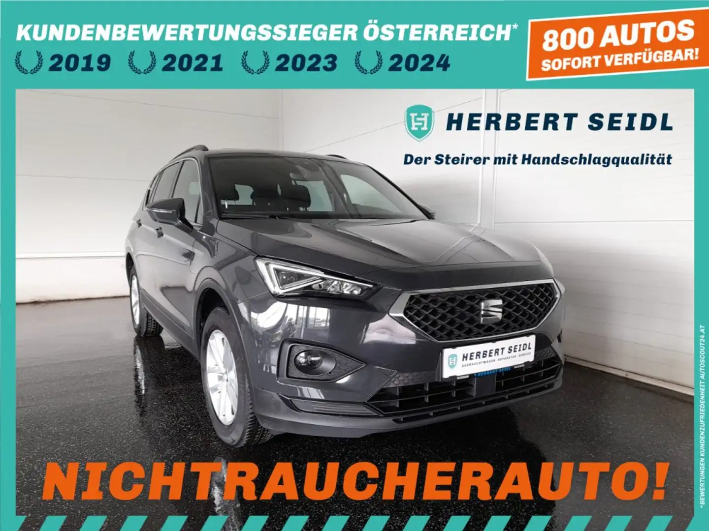 SEAT Tarraco STYLE 4x4 2,0 TDI DSG *VIRTUELL / VOLL-LED / NAVI / AHV / ACC / E-KLAPPE* Grau - 1