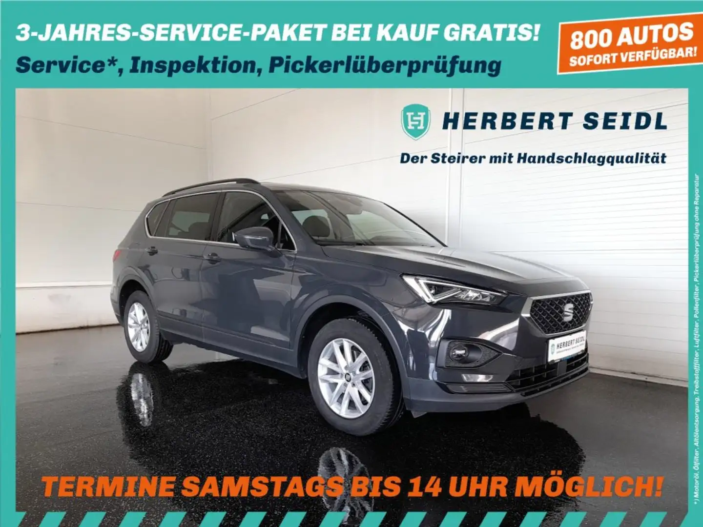 SEAT Tarraco STYLE 4x4 2,0 TDI DSG *VIRTUELL / VOLL-LED / NAVI / AHV / ACC / E-KLAPPE* Grau - 1