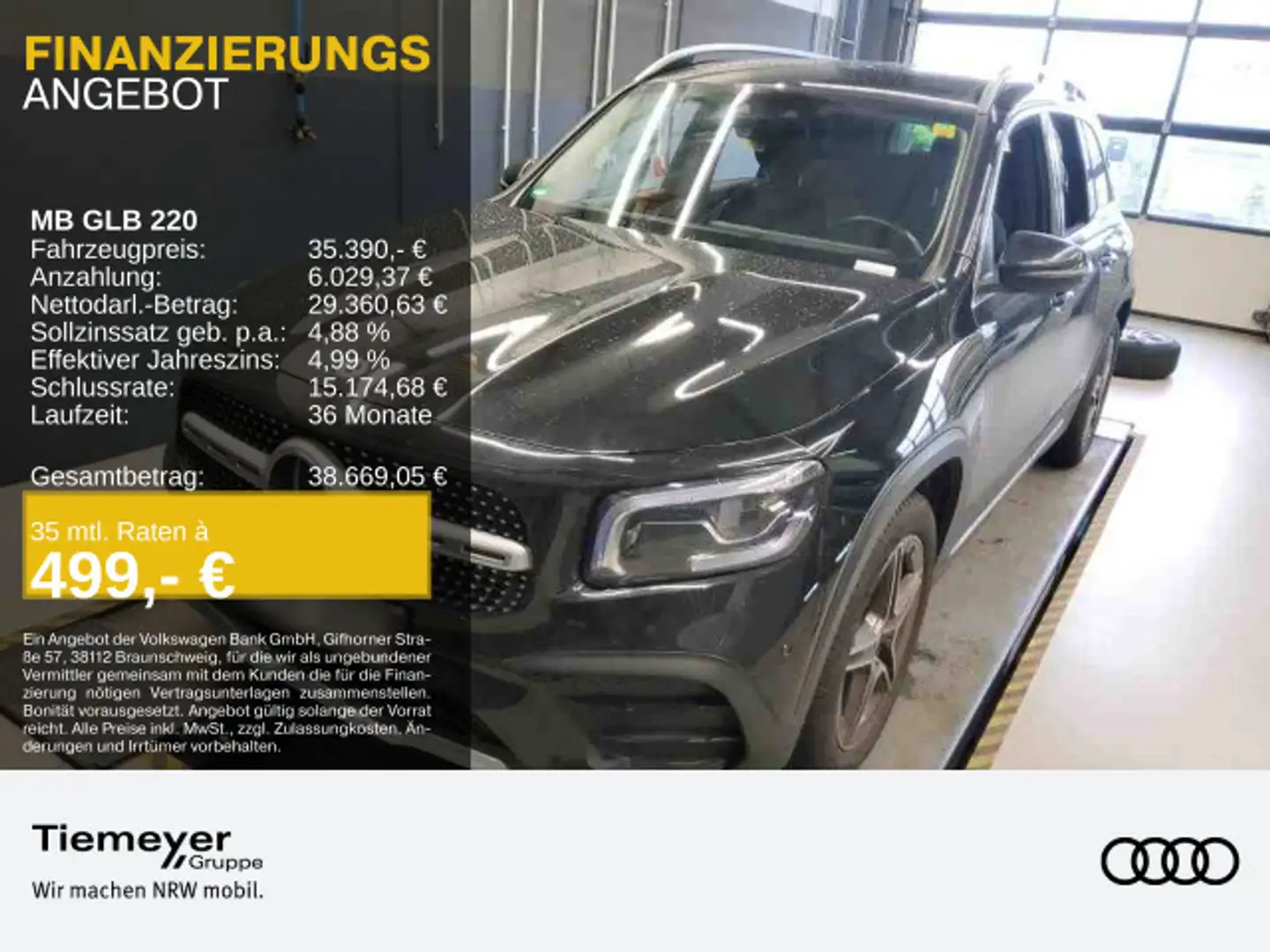 Mercedes-Benz GLB 220 d AMG MULTIBEAM ASSIST AHK Schwarz - 1