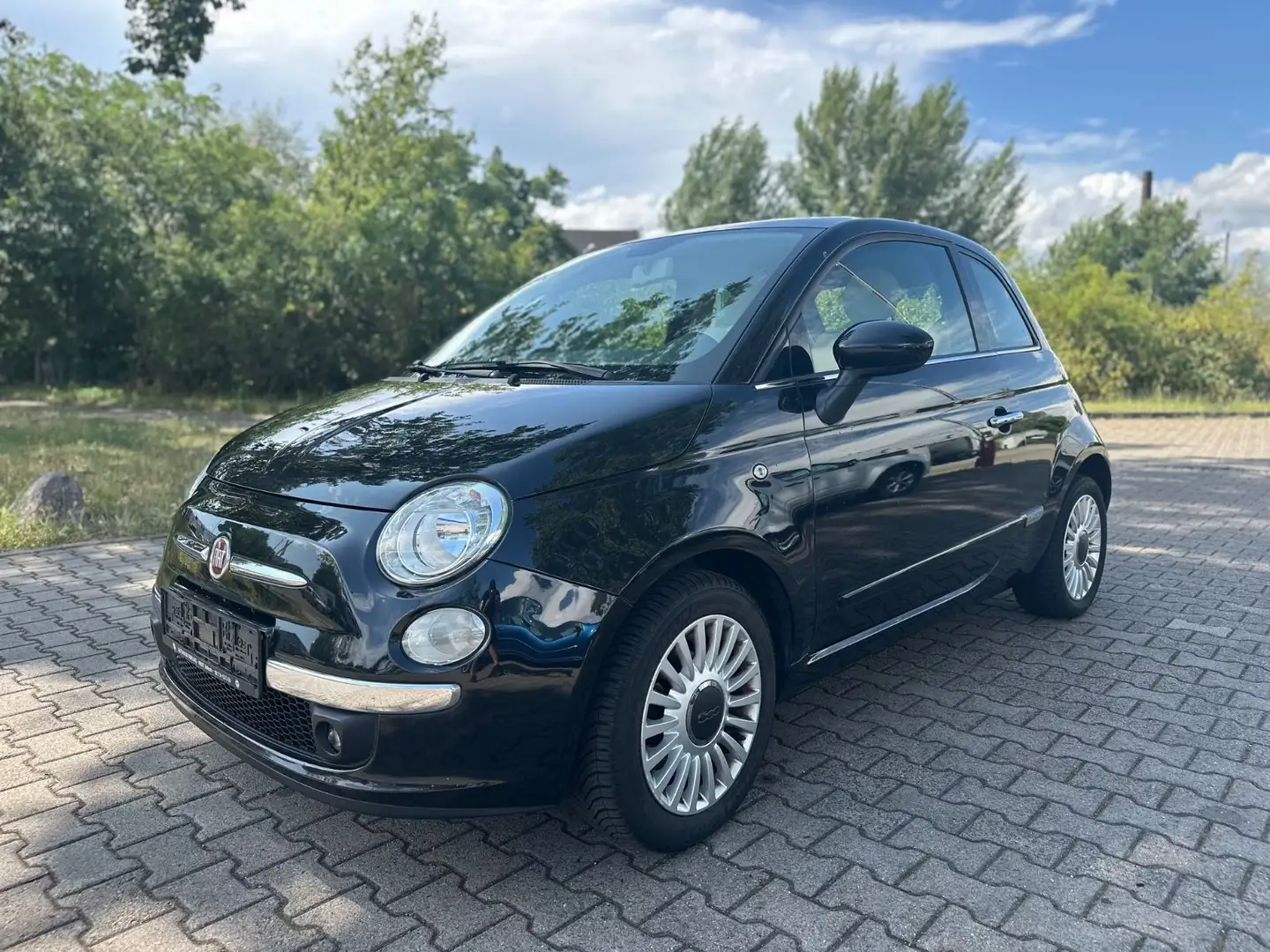 Fiat 500 *KLIMA*PANORAMA* Zwart - 1