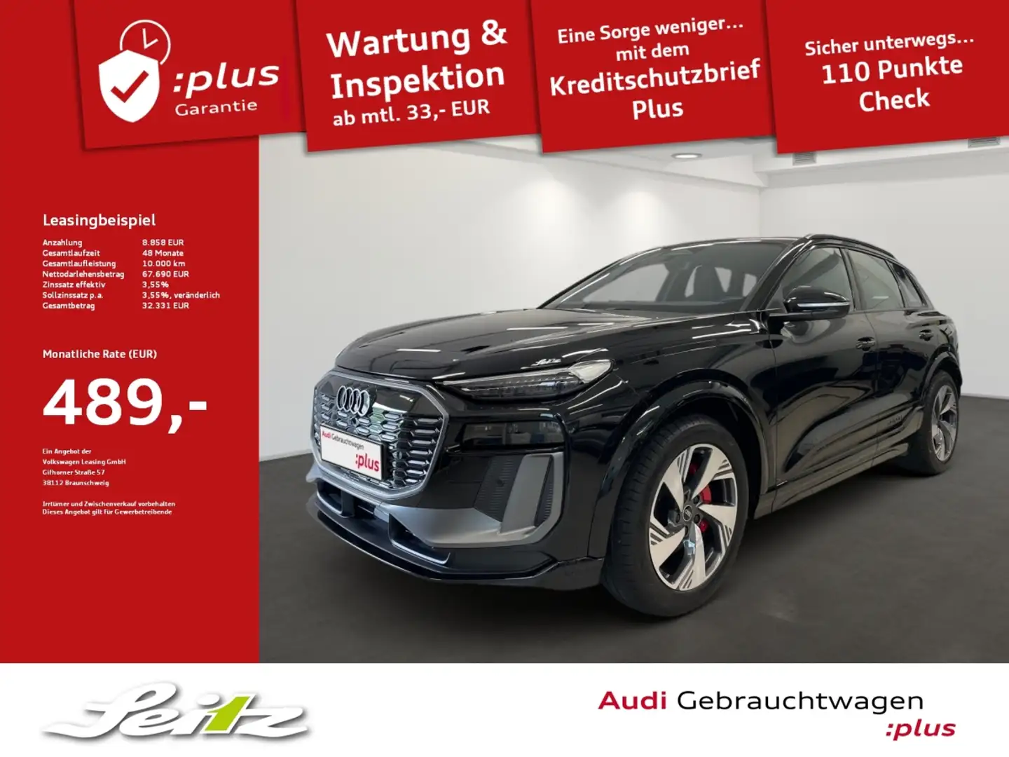 Audi Q6 e-tron quattro *MATRIX*KAMERA*WÄRMEPUMPE* Чорний - 1