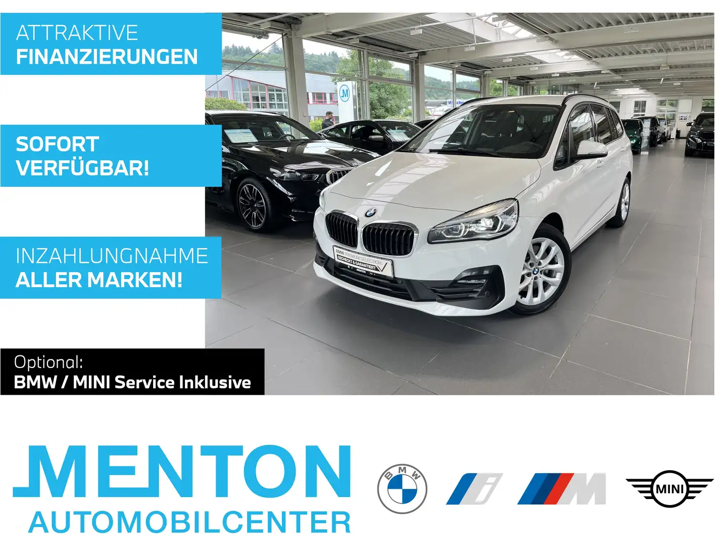 BMW 218 d Gran Tourer Advantage Navi/DAB/adapt. LED/RFK/Kl Blanco - 1