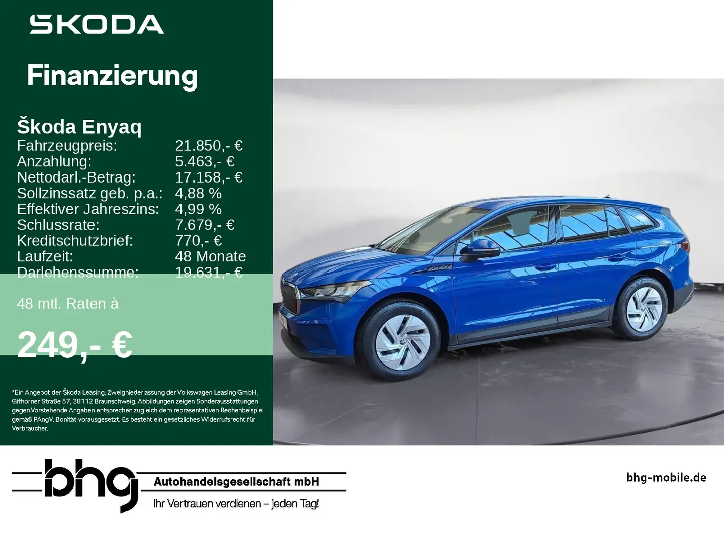 Skoda Enyaq iV 50 **LED*FRONT-ASSIST*SPURHALTE** Blau - 1