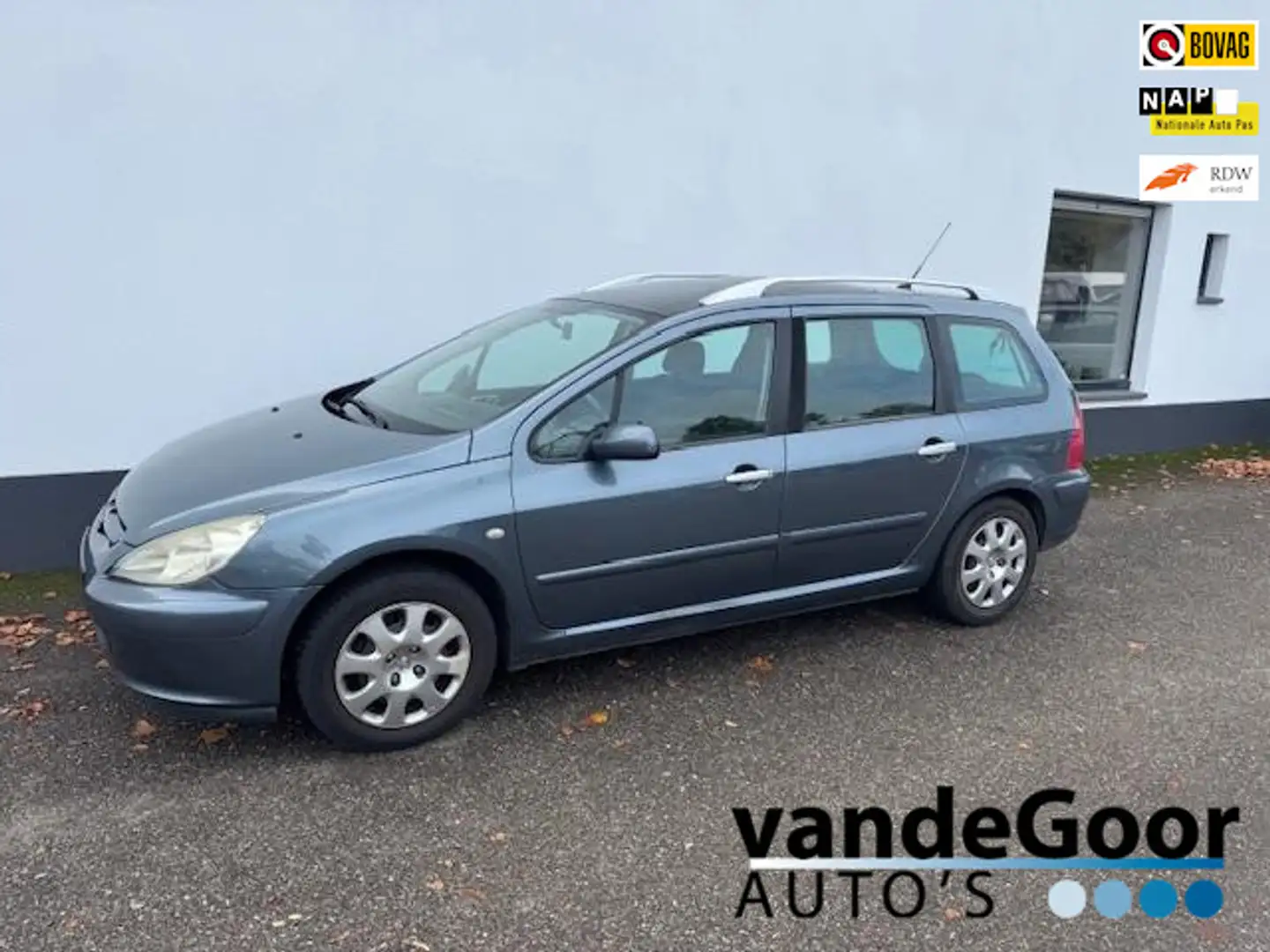 Peugeot 307 SW 1.6 16V Pack, '05, airco, cruise, pano, inruilk Grijs - 1