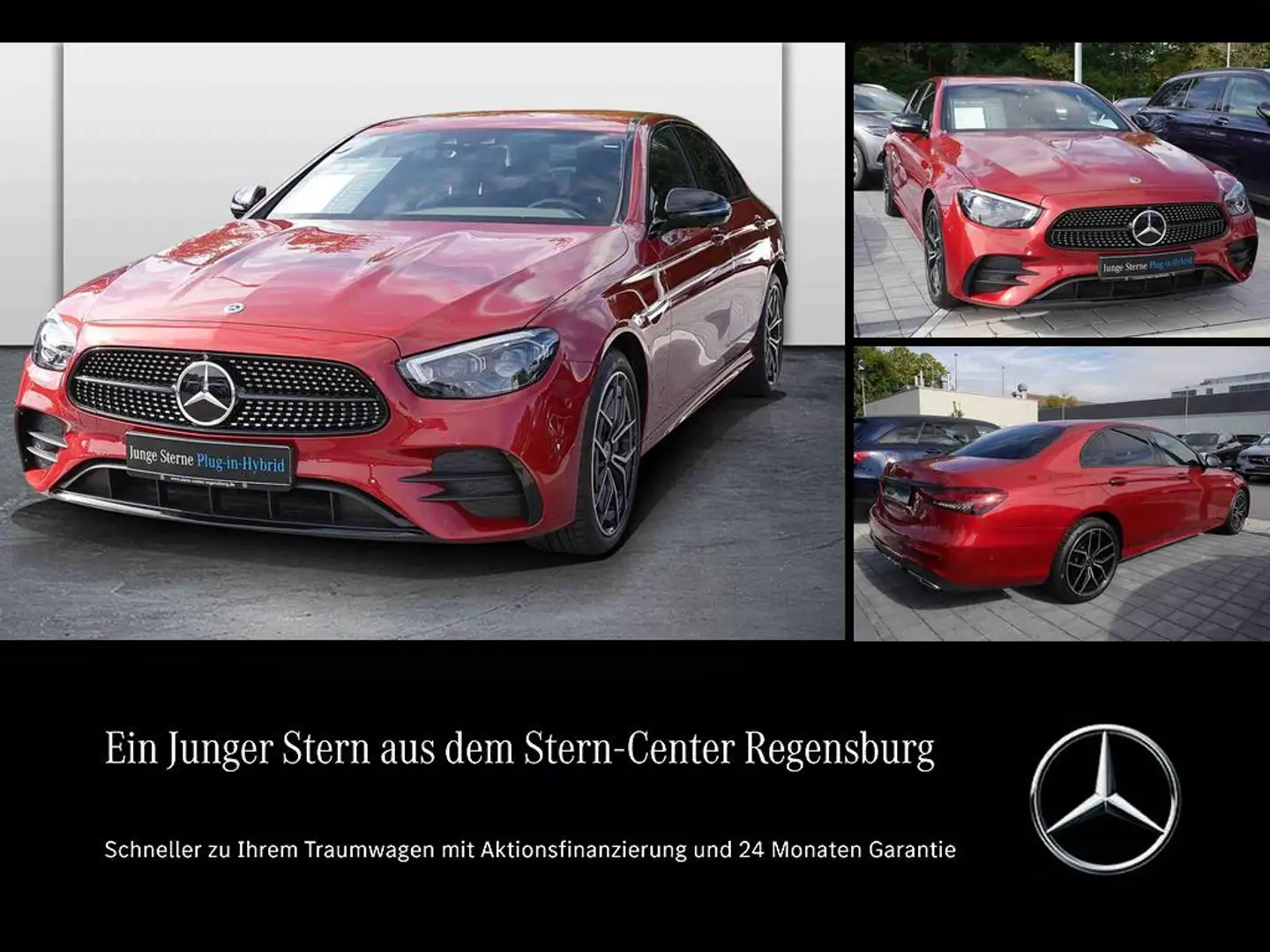 Mercedes-Benz E 300 e Limo+AMG+AHK+DISTRONIC+NIGHT+360+KEYLESS Rosso - 1