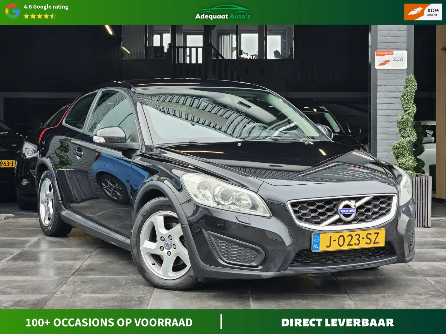 Volvo C30 1.6D S/S Kinetic|Airco|El.Ramen|PDC|APK|AUX Schwarz - 1