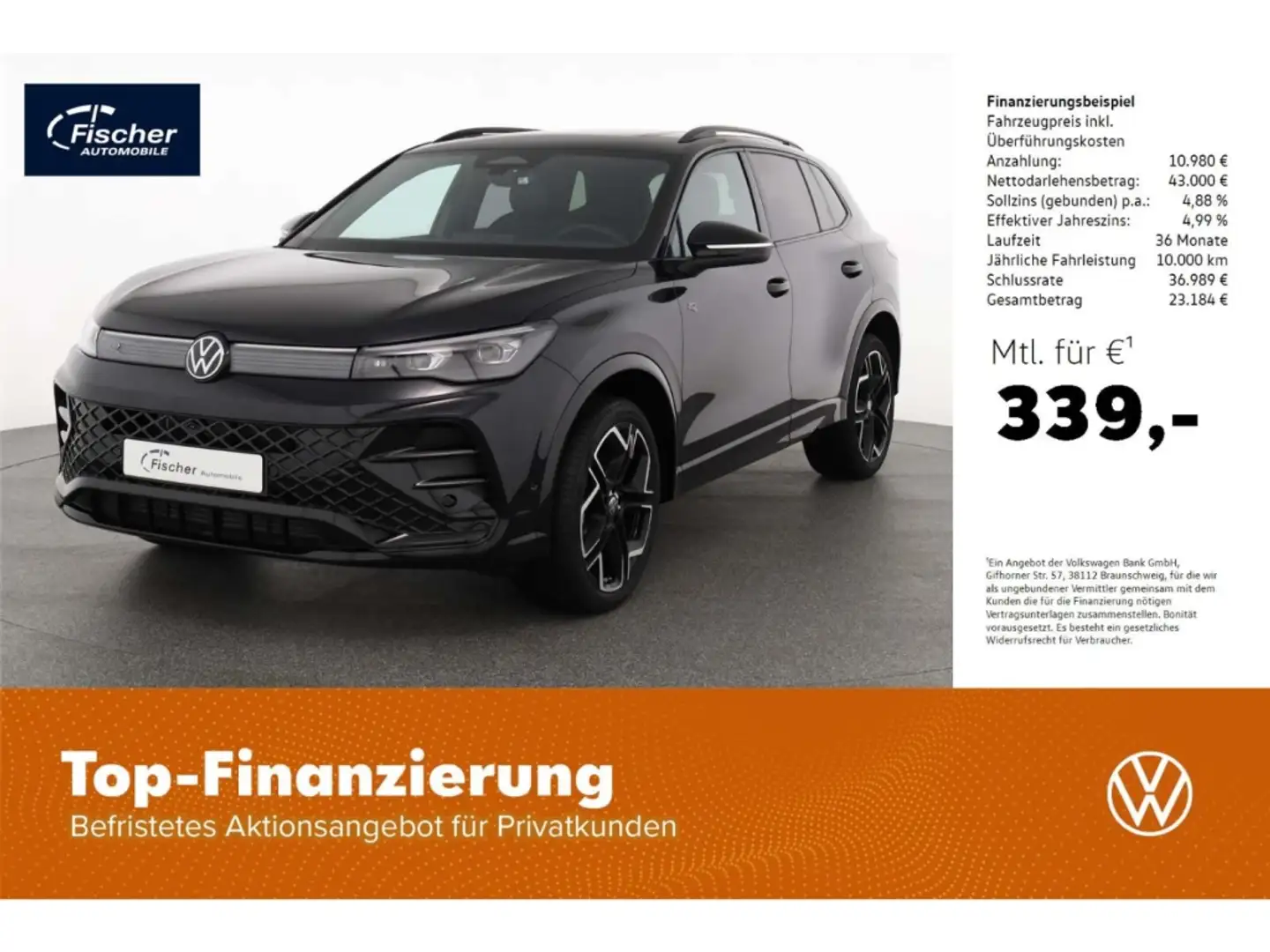 Volkswagen Tiguan 2.0 TDI SCR 4MOTION R-Line Black Style Schwarz - 1