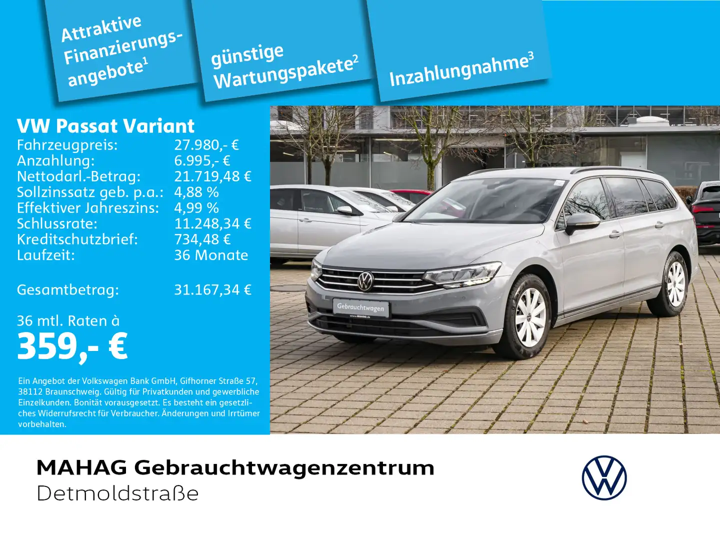 Volkswagen Passat Variant 1.5 TSI AHK Navi LED Kamera DSG Grau - 1